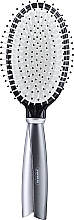 Oval Massage Hair Brush, 24.5 cm, grey - Titania Salon Professional Cushion Brush — photo N8