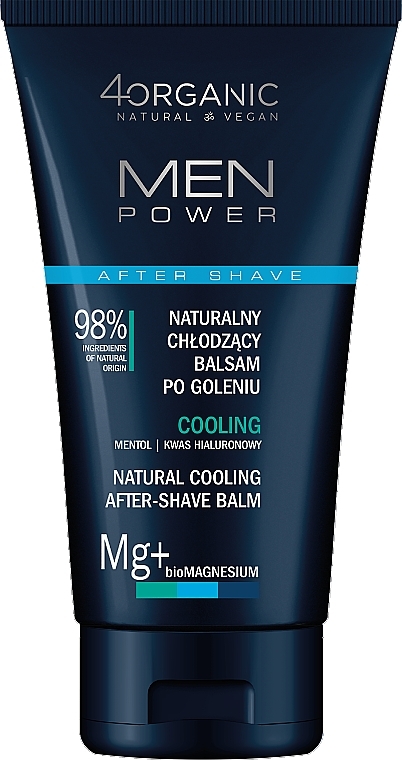 Natural Rejuvenating After Shave Balm - 4Organic Men Power Natural Cooling After-Shave Balm — photo N1