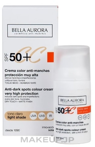 Facial CC Cream SPF50 - Bella Aurora CC Anti-Spot Cream Spf50 — photo Light