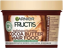 Fragrances, Perfumes, Cosmetics Smoothing Mask for Frizzy & Unruly Hair - Garnier Fructis Cocoa Butter Hair Food Smoothing