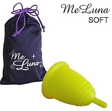 Menstrual Cup with Stem, size S, golden - MeLuna Soft Menstrual Cup Stem — photo N1