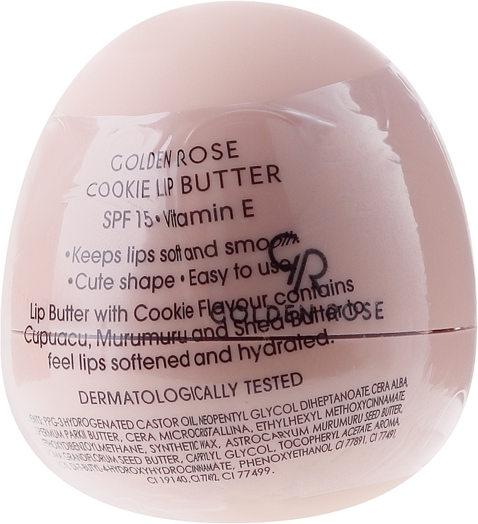 Lip Butter, Cookie - Golden Rose Lip Butter SPF15 Cookie — photo N1