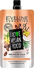 Fragrances, Perfumes, Cosmetics Sugar Body Scrub "Coffee" - Eveline Cosmetics I Love Vegan Food Sugar Body Scrub