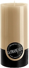 Fragrances, Perfumes, Cosmetics Cylinder Candle, diameter 7 cm, height 15 cm - Bougies La Francaise Cylindre Candle Taupe