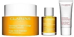 Fragrances, Perfumes, Cosmetics Set - Clarins Kit Tonicite (b/scrub/200ml + b/oil/30ml + b/cr/30ml)