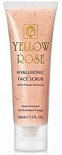 Fragrances, Perfumes, Cosmetics Hyaluronic Acid & Flower Extracts Scrub - Yellow Rose Hyaluronic Face Scrub