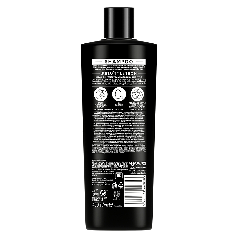 Moisturizing Dry Hair Shampoo - Tresemme Flawless Waves Shampoo — photo N2