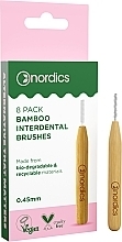 Fragrances, Perfumes, Cosmetics Bamboo Interdental Brushes, 0.45 mm, 8 pieces - Nordics Bamboo Interdental Brushes