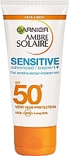 Facial Sun Cream - Garnier Ambre Solaire Sensitive Advanced Face Cream SPF50 — photo N1