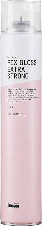 Extra Strong Hold Hairspray - Glossco Fix Gloss Exrta Strong Hairspray Fixer — photo N1