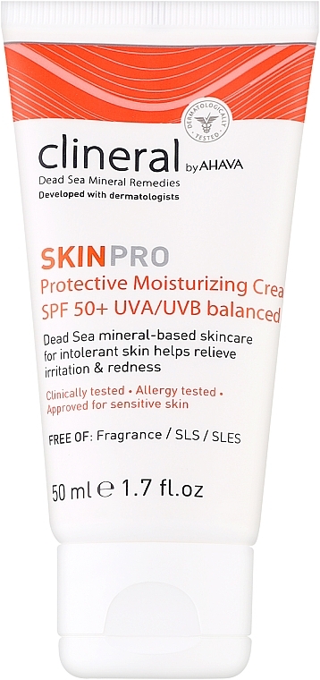 Face Cream - Ahava Clineral Skinpro Protective Moisturizing Cream SPF 50+ — photo N1