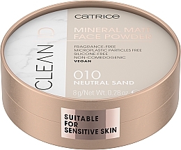 Fragrances, Perfumes, Cosmetics Mineral Matte Powder - Catrice Clean ID Mineral Matt Face Powder