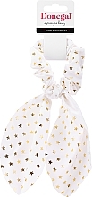 Fragrances, Perfumes, Cosmetics Hair Tie, FA-5621, white with gold stars - Donegal