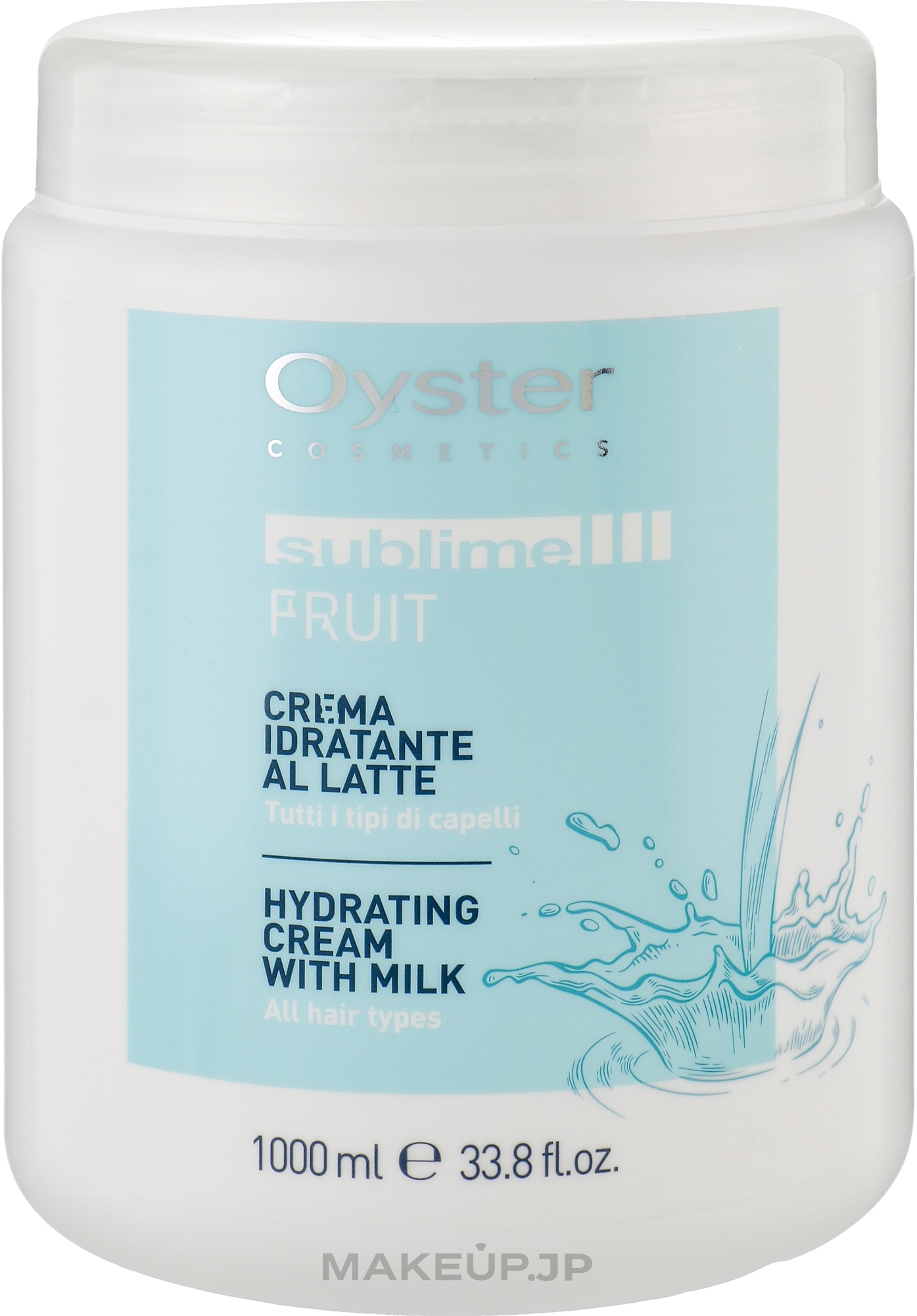 Moisturising Hair Mask with Milk Proteins - Oyster Cosmetics Sublime Fruit Hydrating Cream Whith Milk — photo 1000 ml