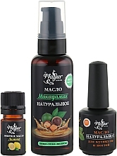 Fragrances, Perfumes, Cosmetics Skin & Nail Care Set "Macadamia & Lemon" - Mayur (oil/50 ml + nail/oil/15 ml + essential/oil/5 ml)