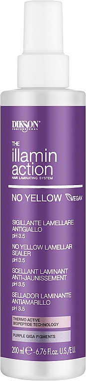 Liquid Thermoactive Anti-Yellow Cream - Dikson Illaminaction No Yellow Lamellar Sealer pH 3.5 — photo N1