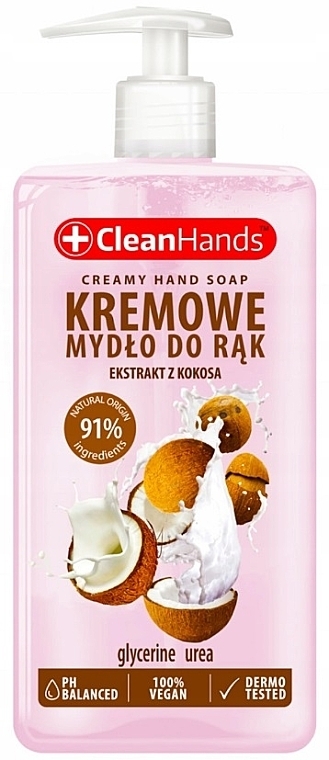 Coconut Hand Cream - Clean Hands Creamy Hand Soap — photo N1