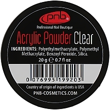 Transparent Acrylic Powder - PNB Acrylic Powder Clear — photo N2