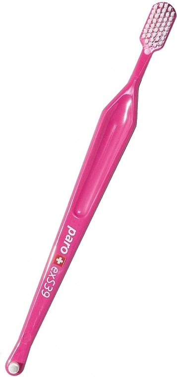 Toothbrush exS39 (polyethylene package), pink - Paro Swiss Toothbrush — photo N1