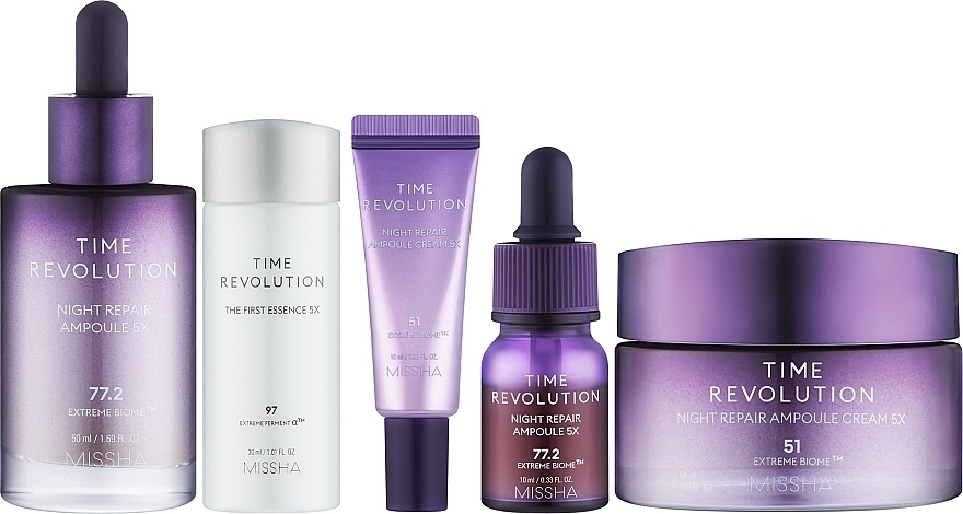 Anti-Aging Set, 5 products - Missha Time Revolution Night Repair Special Set 5X — photo N2