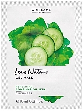 Moisturizing Cucumber Face Mask - Oriflame Love Nature Cucumber Gel Mask (sample) — photo N1