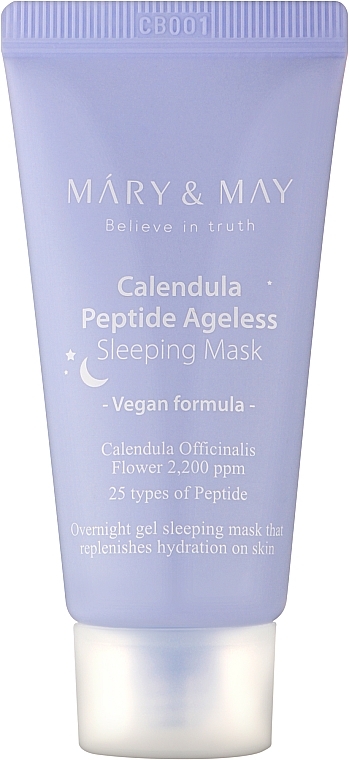 Night Gel Face Mask - Mary & May Calendula Peptide Ageless Sleeping Mask — photo N4