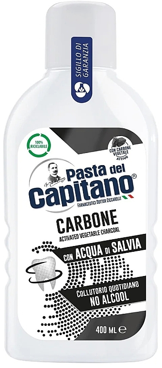 Activated Carbon Mouthwash - Pasta Del Capitano Charcoal Carbone Mouthwash — photo N1