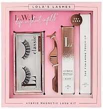 Fragrances, Perfumes, Cosmetics Lola's Lashes Worth It Hybrid Magnetic Eyelash Kit (eyeliner/3ml + remover/2.5ml + eyelashes/2pcs + applicator) - Set