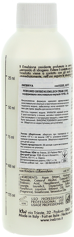 Oxidizing Emulsion 3% - Inebrya Hydrogen Peroxide — photo N2