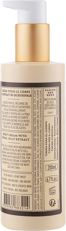 Honey Body Cream - Panier Des Sens Royal Body Cream Organic Honey — photo N2