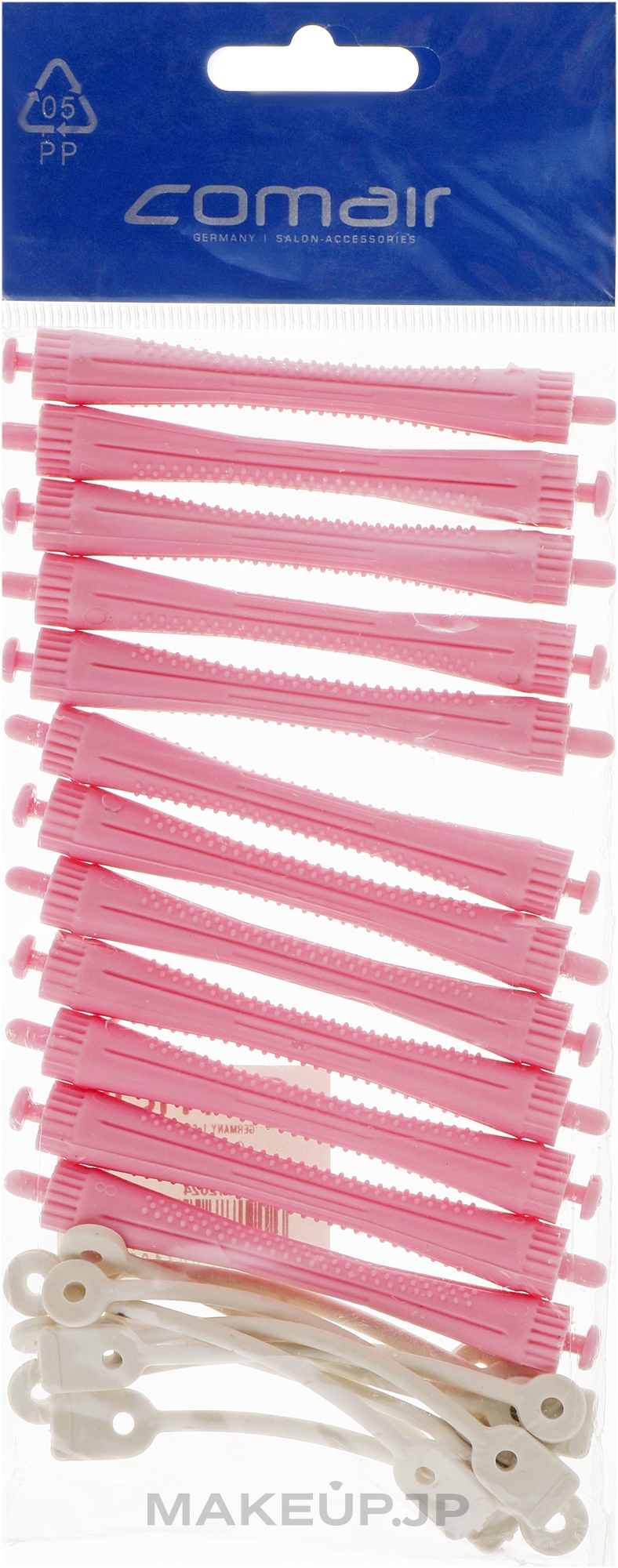 Curlers for Cold Hair Curling, with round elastic band, pink, d7 - Comair — photo 12 szt.