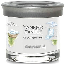 Scented Candle in Glass 'Clean Cotton' - Yankee Candle Singnature Tumbler — photo N1