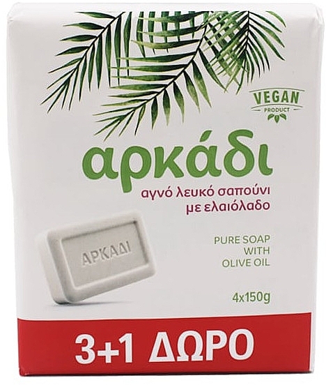 Olive Oil Soap, white - Arkadi Pure Soap With Olive Oil — photo N1