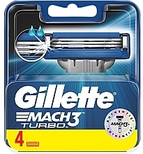 Shaving Razor Refills, 4 pcs. - Gillette Mach3 Turbo — photo N2