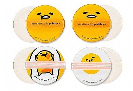 Cushion Puff Set - Holika Holika Gudetama Chop Chop Cushion Puff Set — photo N1