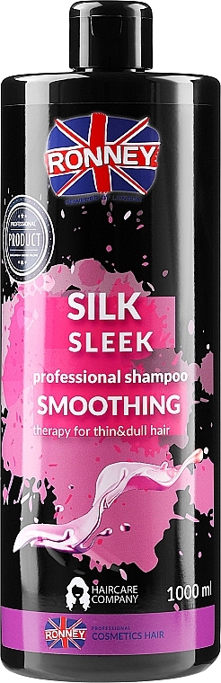Silk Protein Shampoo - Ronney Professional Silk Sleek Smoothing Shampoo — photo N3