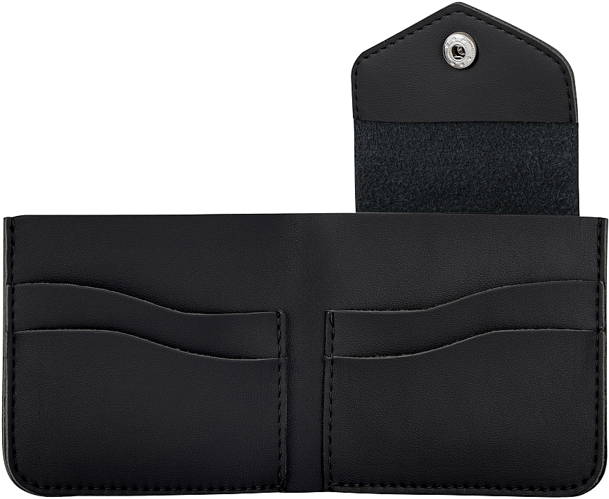 Black Wallet in Gift Box "Classy" - MAKEUP Bi-Fold Wallet Black — photo N3