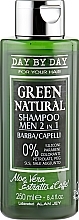 Fragrances, Perfumes, Cosmetics Men Beard & Hair Shampoo 2in1 with Aloe Vera & Coffee Extract - Alan Jey Green Natural Shampoo 2in1