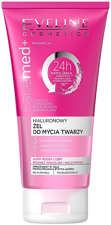 Hyaluronic Washing Gel - Eveline Cosmetics Facemed+ — photo N1