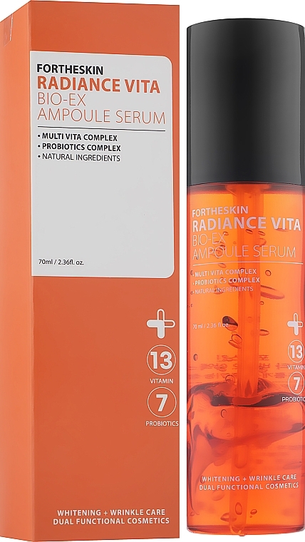 Face Ampoule Serum - Fortheskin Radiance Vita Bio-EX Ampoule Serum — photo N3