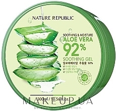 Face & Body Gel - Nature Republic Soothing & Moisture Aloe Vera 92% Soothing Gel — photo N1