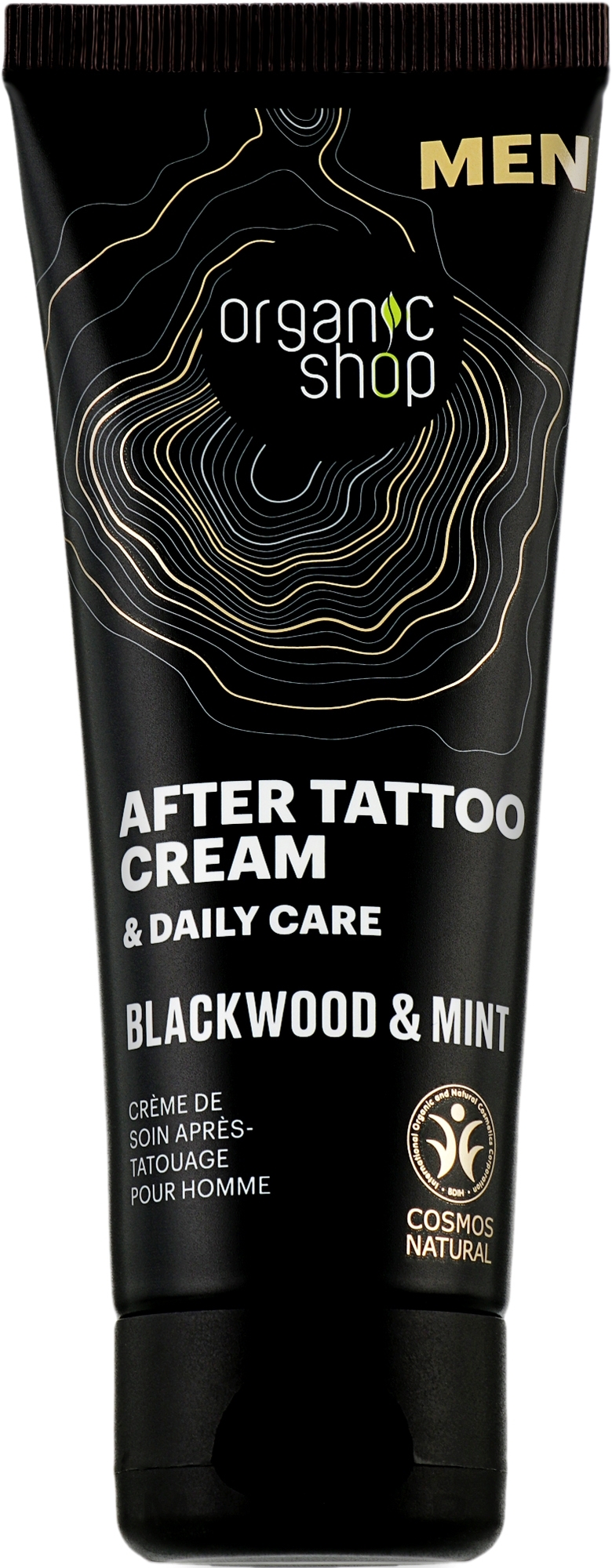 Post-Tattoo Body Cream 'Blackwood & Mint' - Organic Shop Men After Tattoo Cream — photo 75 ml