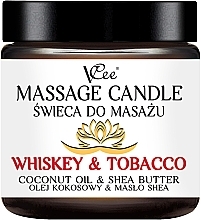 Fragrances, Perfumes, Cosmetics Whiskey & Tobacco Massage Candle - VCee Massage Candle Whiskey & Tobacco Coconut Oil & Shea Butter