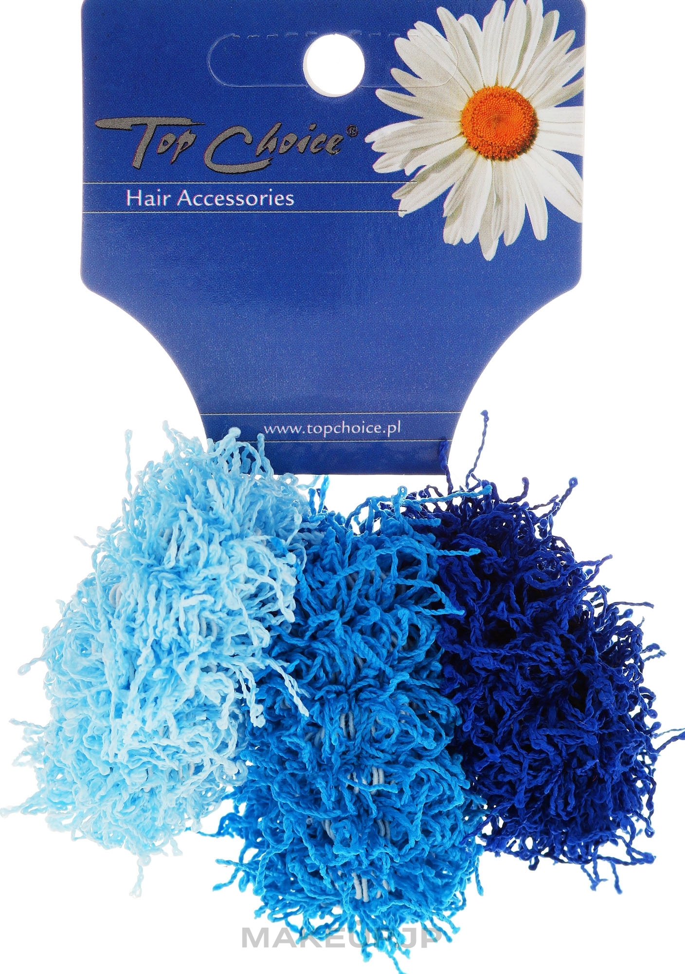 Elastic Hair Bands, 21695, blue & dark blue, 3 pcs - Top Choice — photo 3 szt.