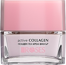 Active Collagen & Rose Water Night Gel - Nature of Agiva Roses Active Collagen Night Gel Cream — photo N1