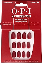 False Nail Set - OPI Xpress/On Big Apple Red — photo N1
