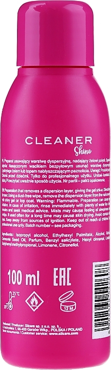 Nail Degreaser - Silcare Cleaner Base One Shine — photo N2