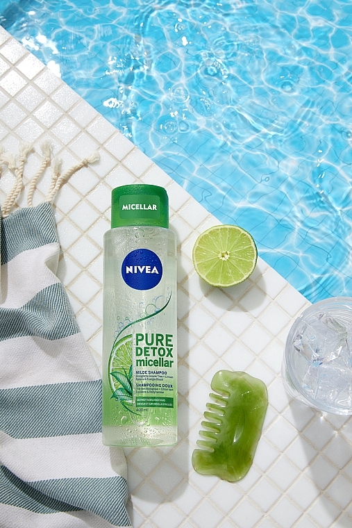 Micellar Shampoo "Detox" - Nivea Pure Detox Micellar Shampoo — photo N2