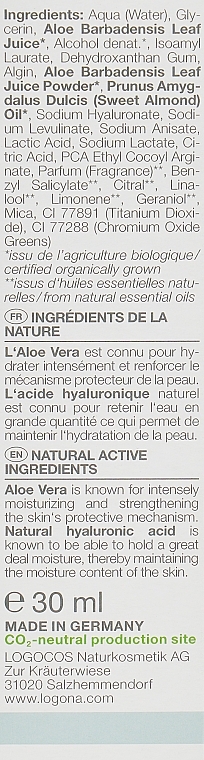 Moisturizing BIO-Hydro-Fluid with Hyaluronic Acid & Aloe - Logona Hyaluron Hydro Fluid — photo N3