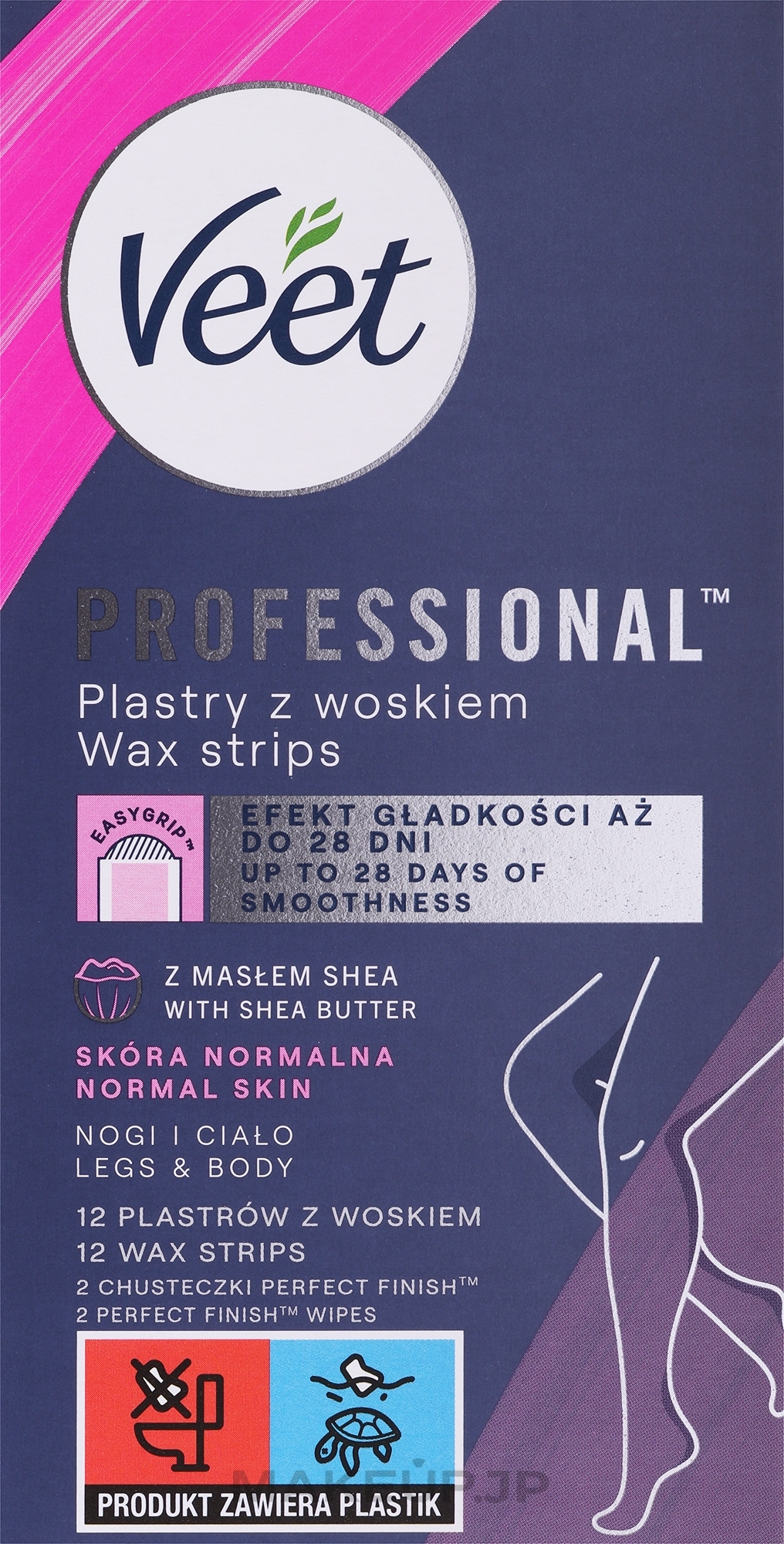 Face Wax Strips for Normal Skin - Veet Wax Strips Normal Skin  — photo 12 szt.